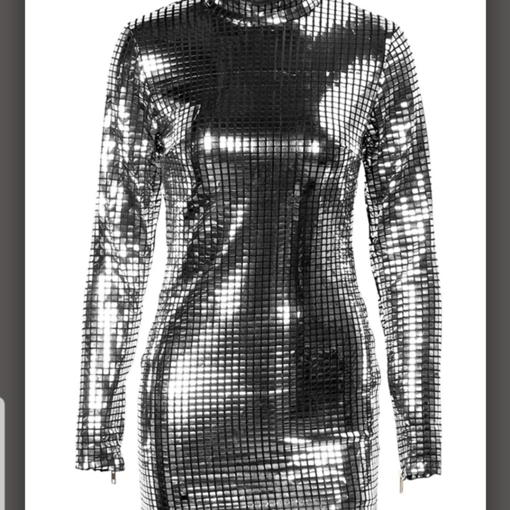Silver New Years Eve or a night out dress